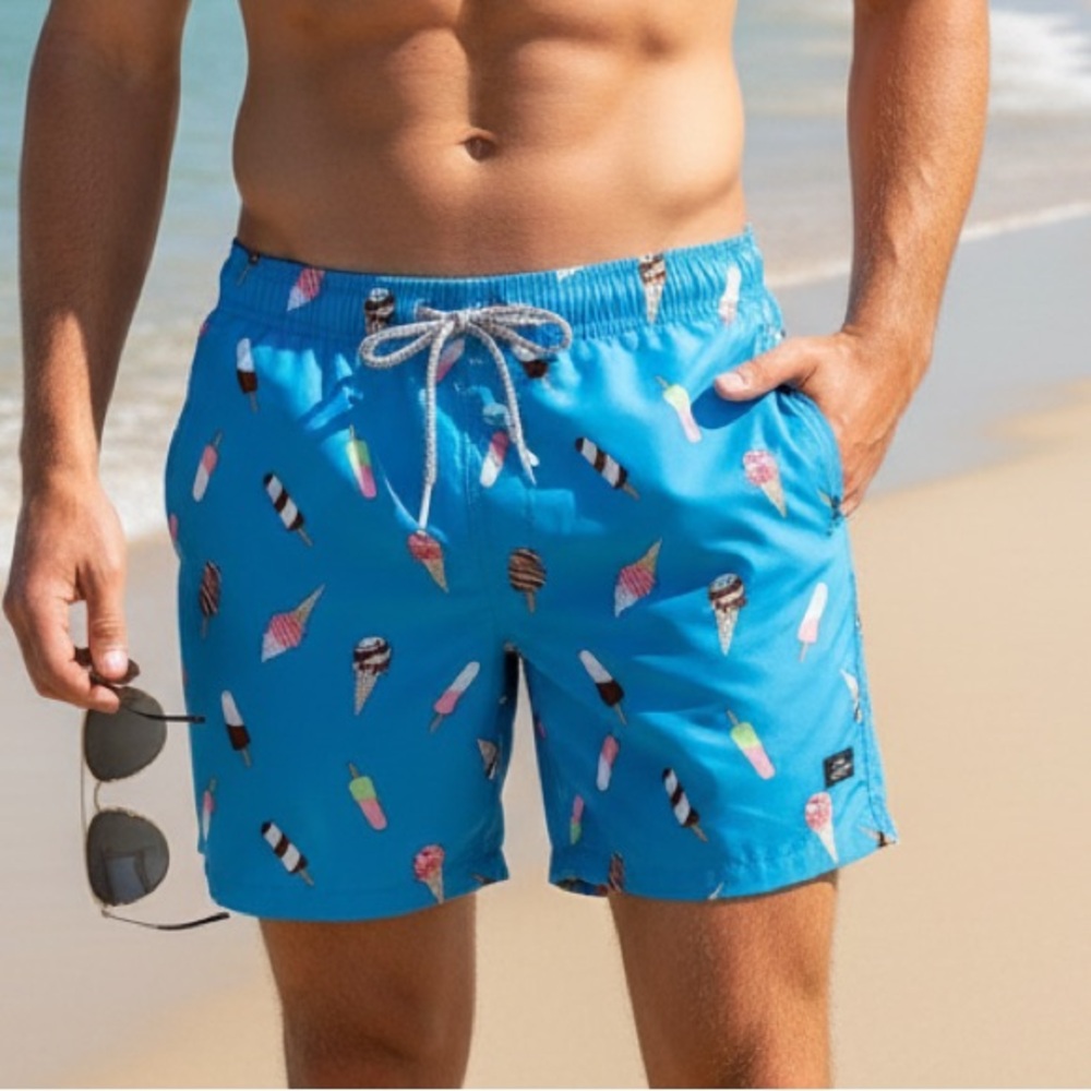 NWT Rainforest Ice Cream Swim Trunks
